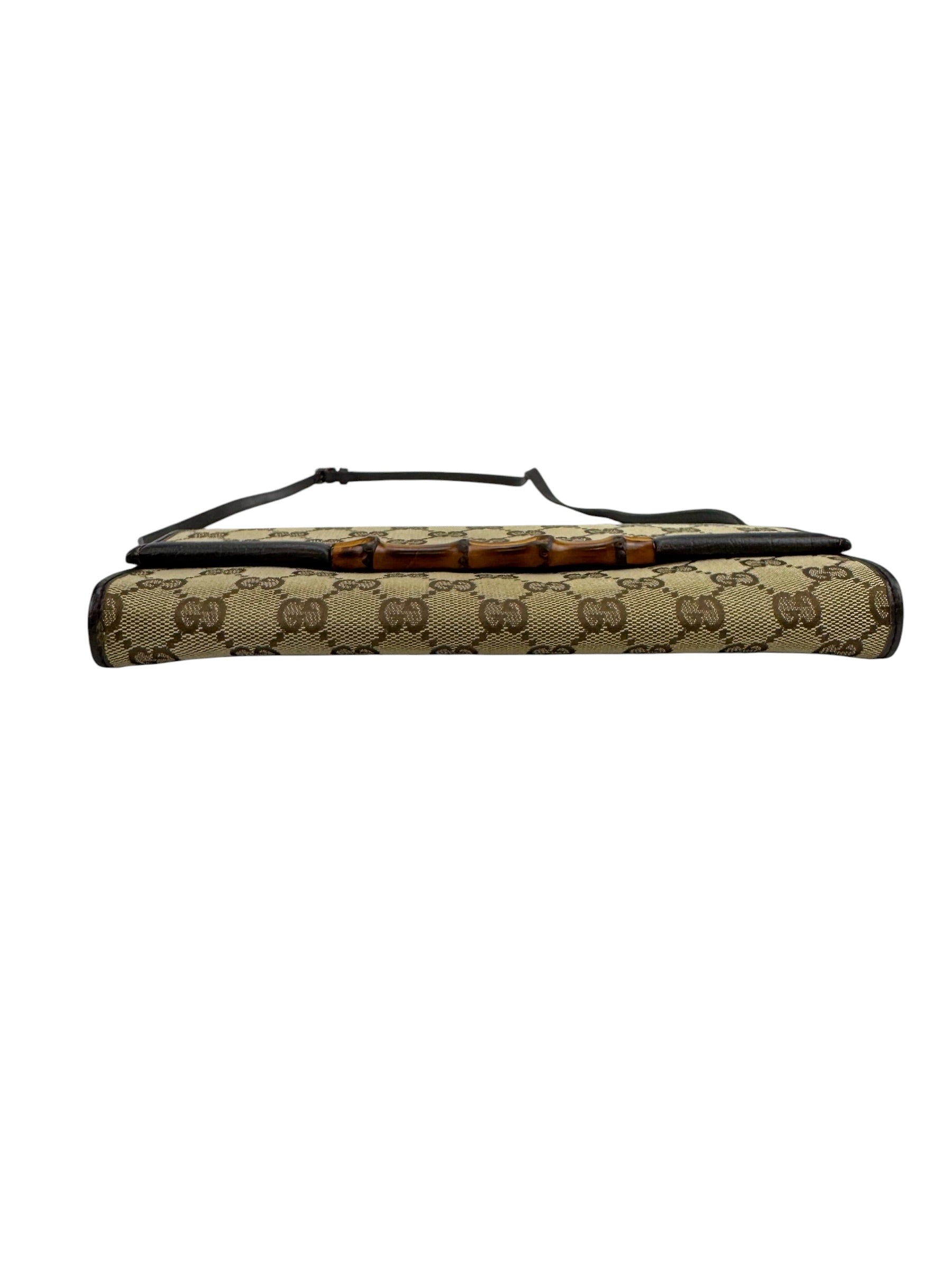 Gucci GG Canvas Bamboo Crossbody Bag
