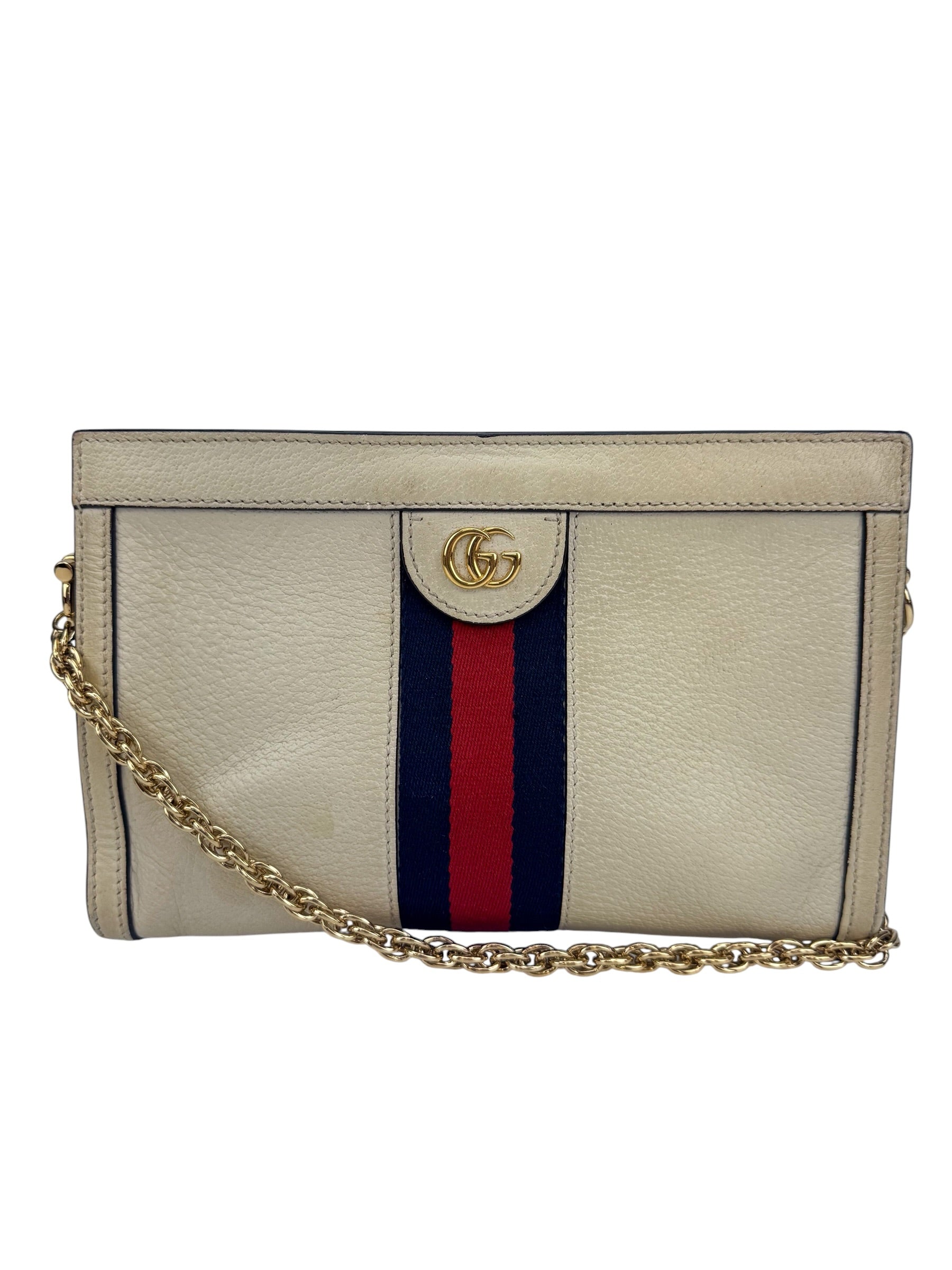 Gucci Ivory Ophidia Leather Shoulder Bag
