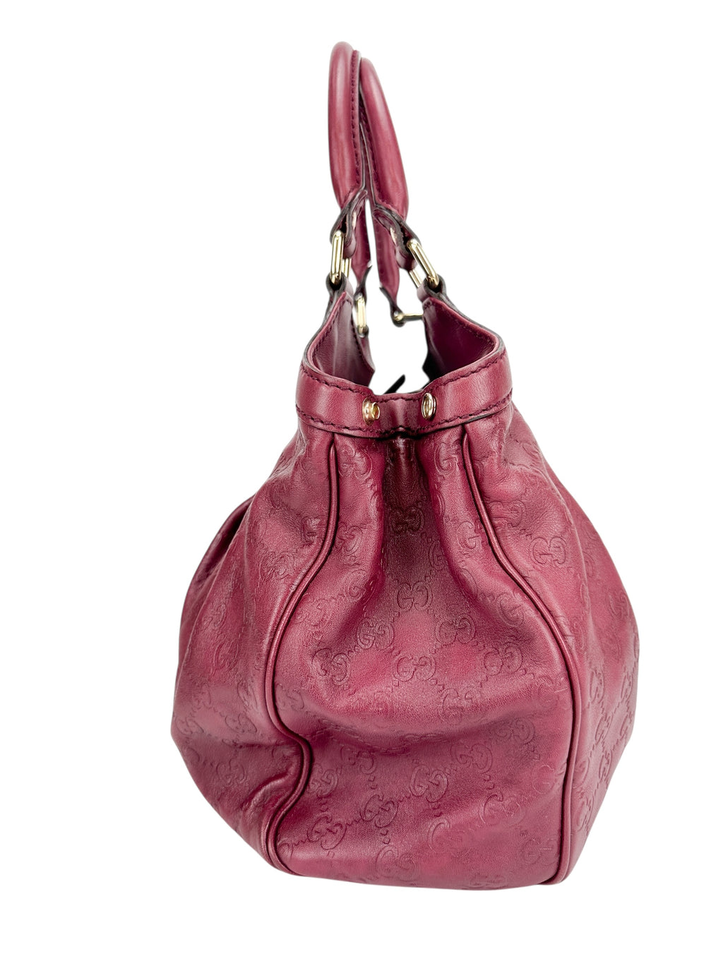 Gucci Magenta Guccissima Top Handle Bag