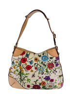 Gucci Floral Horsebit Shoulder Bag