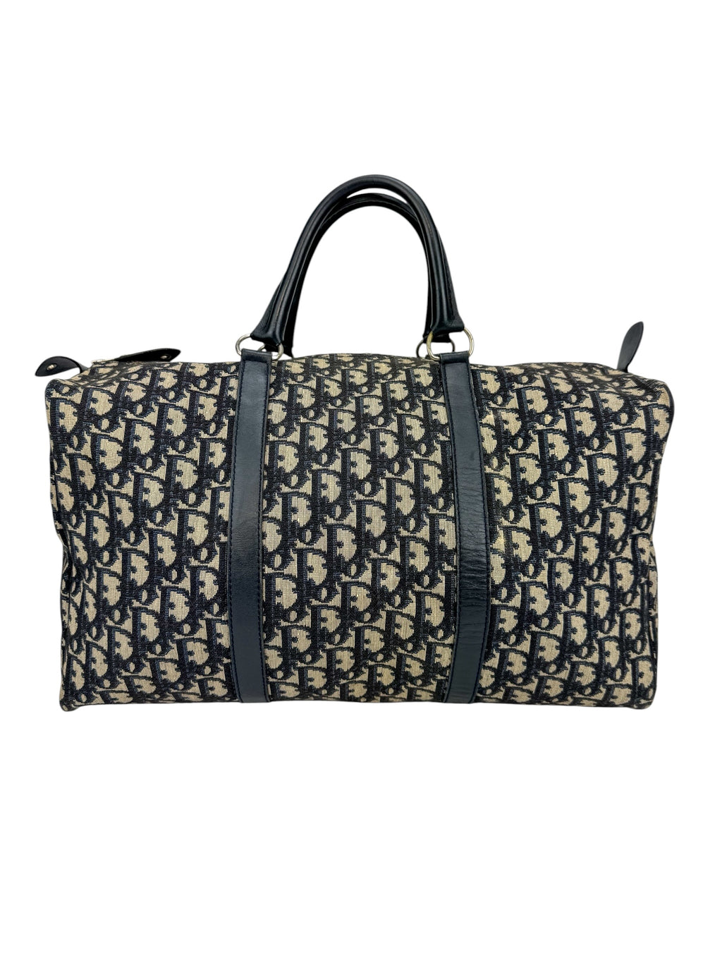 Christian Dior Vintage Navy Oblique 40cm Boston Bag