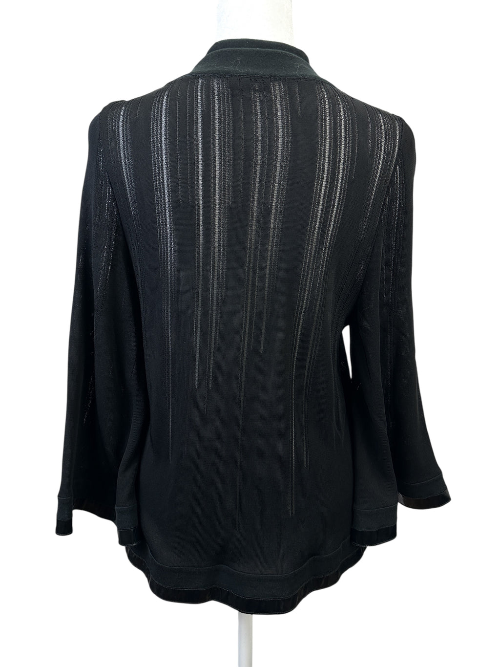 Chanel Black Cardigan w/ Bow Tie Size 42
