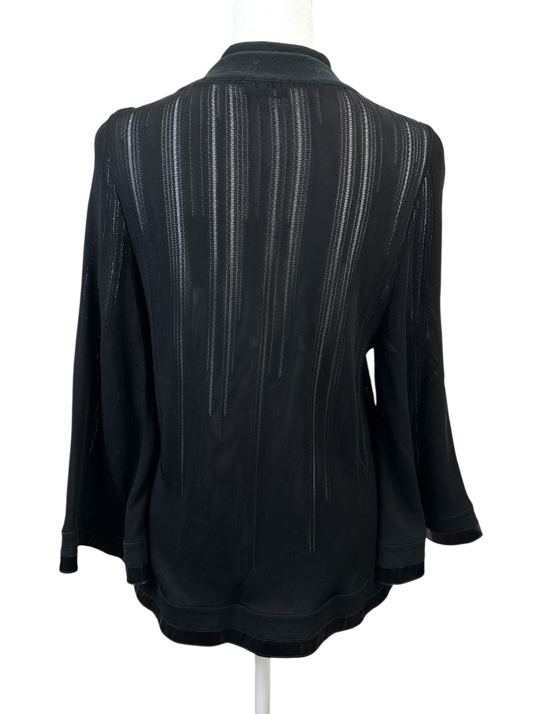 Chanel Black Cardigan w/ Bow Tie Size 42