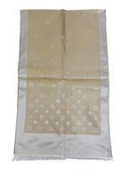 Louis Vuitton Beige Logo Silk Scarf
