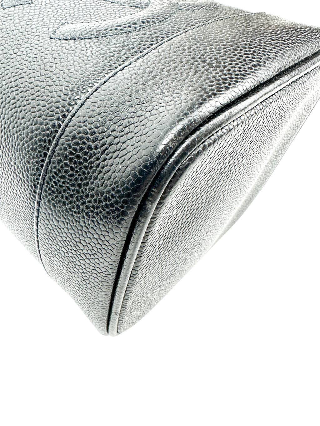 Chanel Vintage Tall Black Caviar Vanity Case