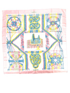Hermes Pink Macrame 90cm Silk Scarf
