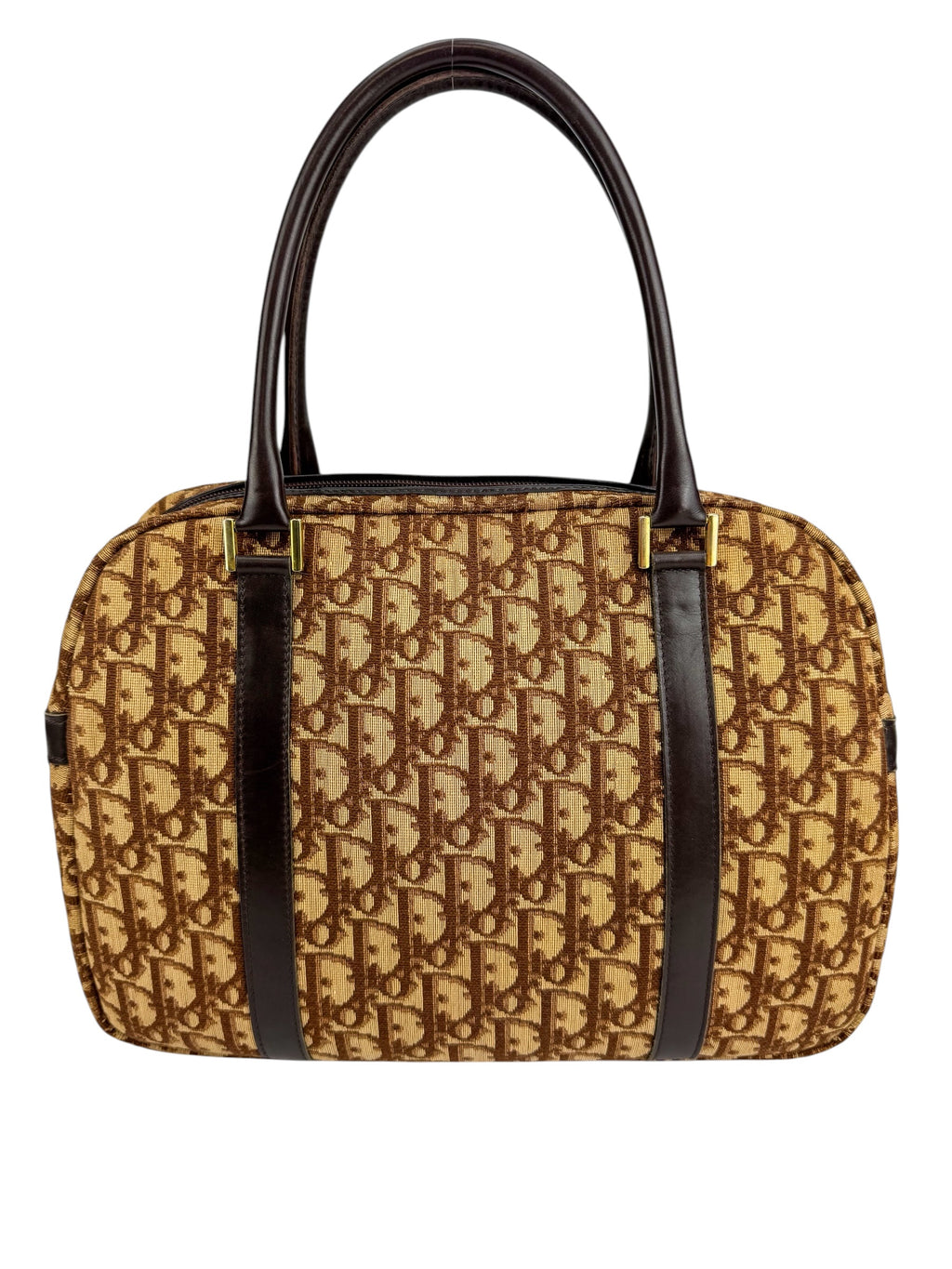 Christian Dior Beige Oblique Boston Bag