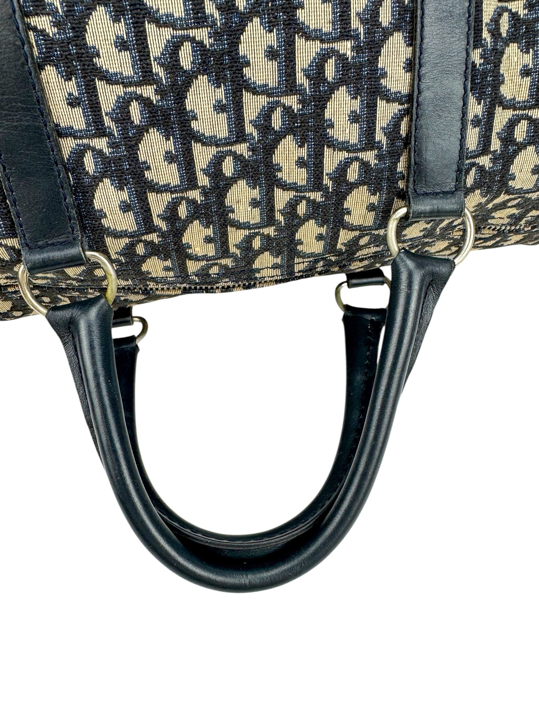 ヴィンテージクリスチャンDIORバック Christian Dior Vintage Navy Oblique 40cm Boston Bag – Joy of Luxury
