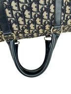 Christian Dior Vintage Navy Oblique 40cm Boston Bag