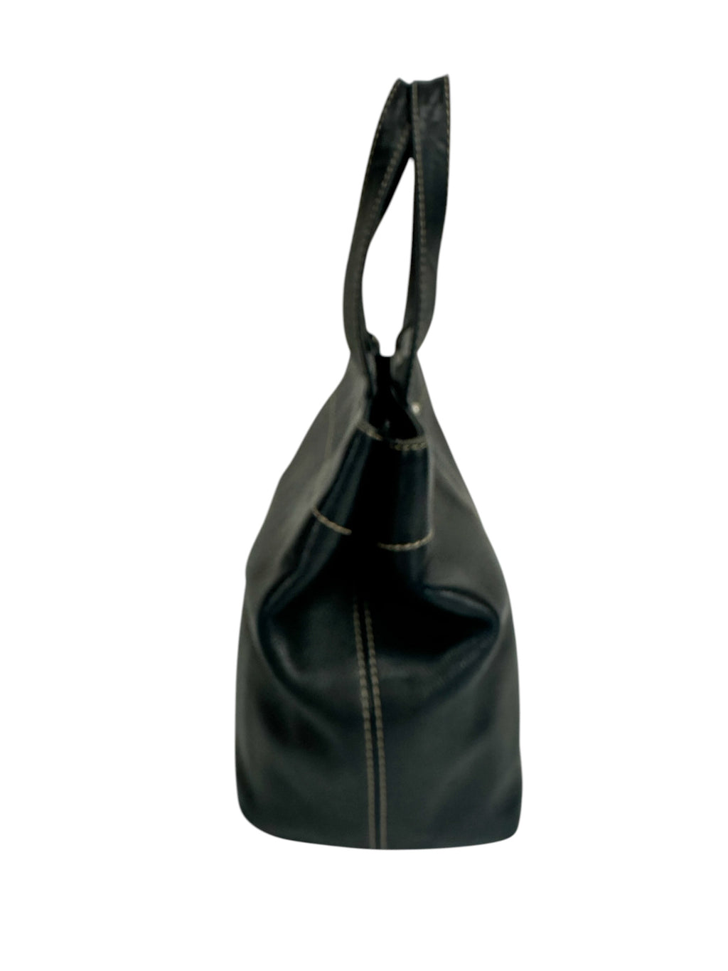 Chanel Black Leather Executive Shopper Tote W/ Strap