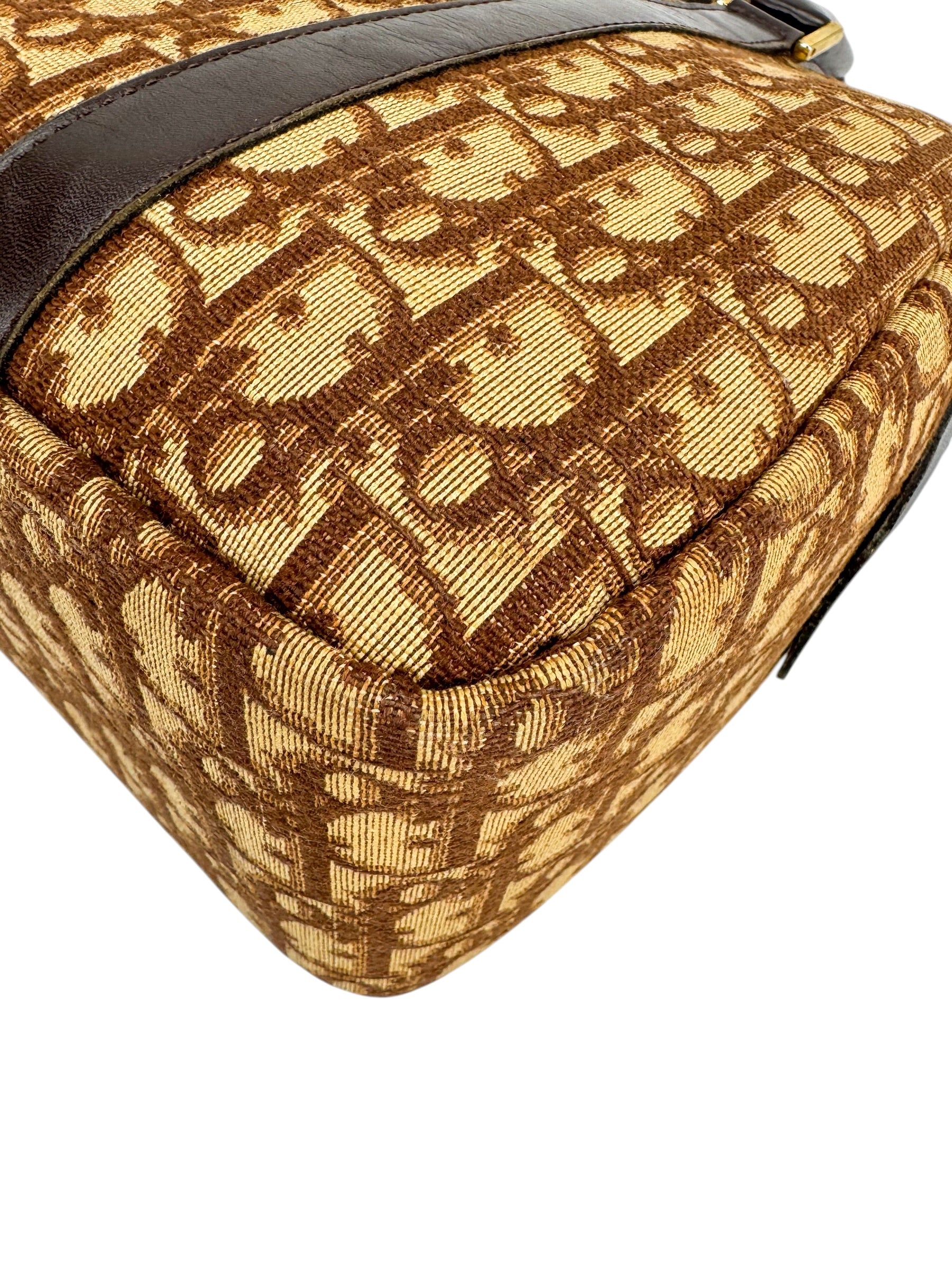 Christian Dior Beige Oblique Boston Bag