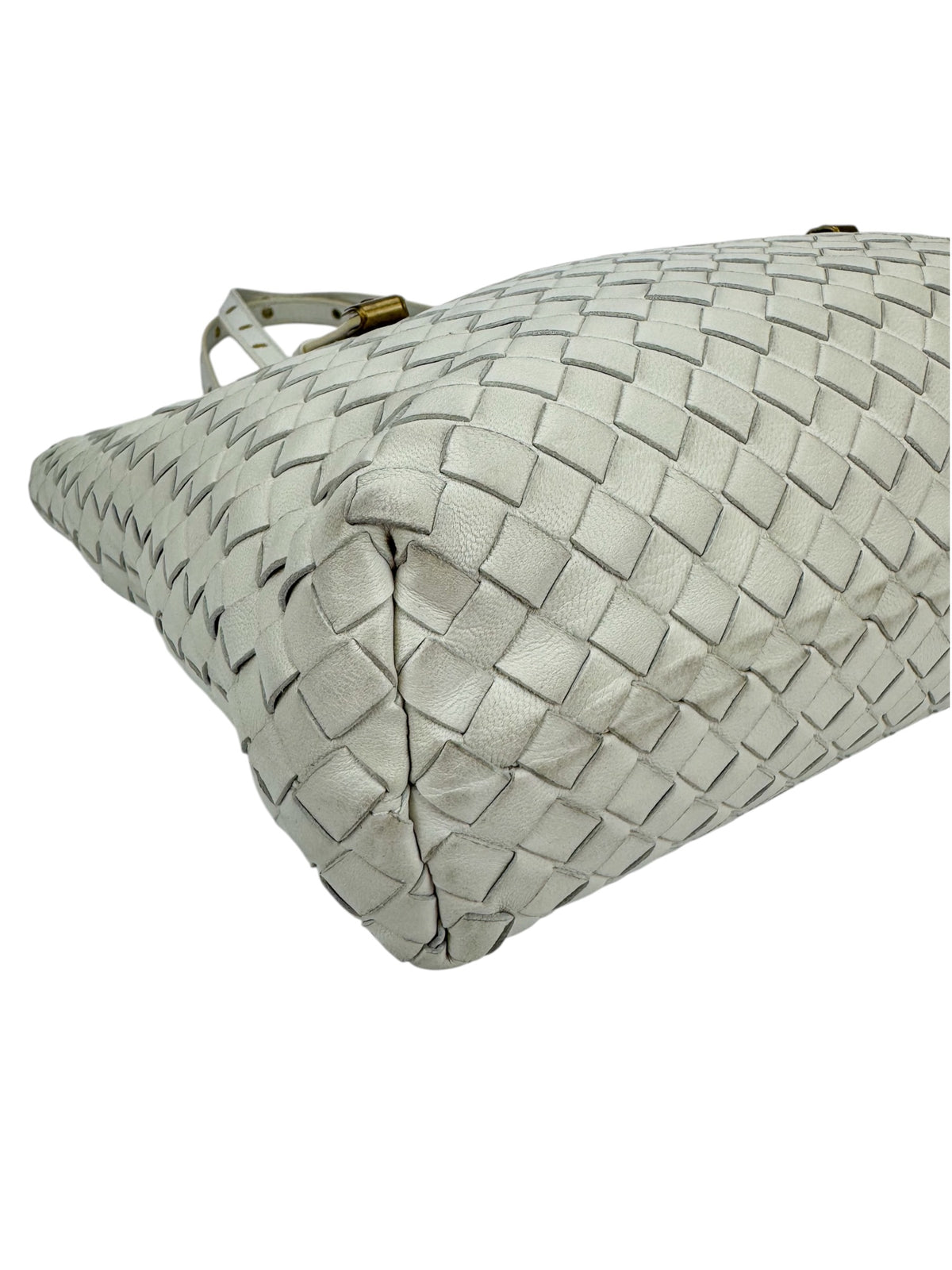 Bottega Veneta Ivory Intrecciato Tote Bag
