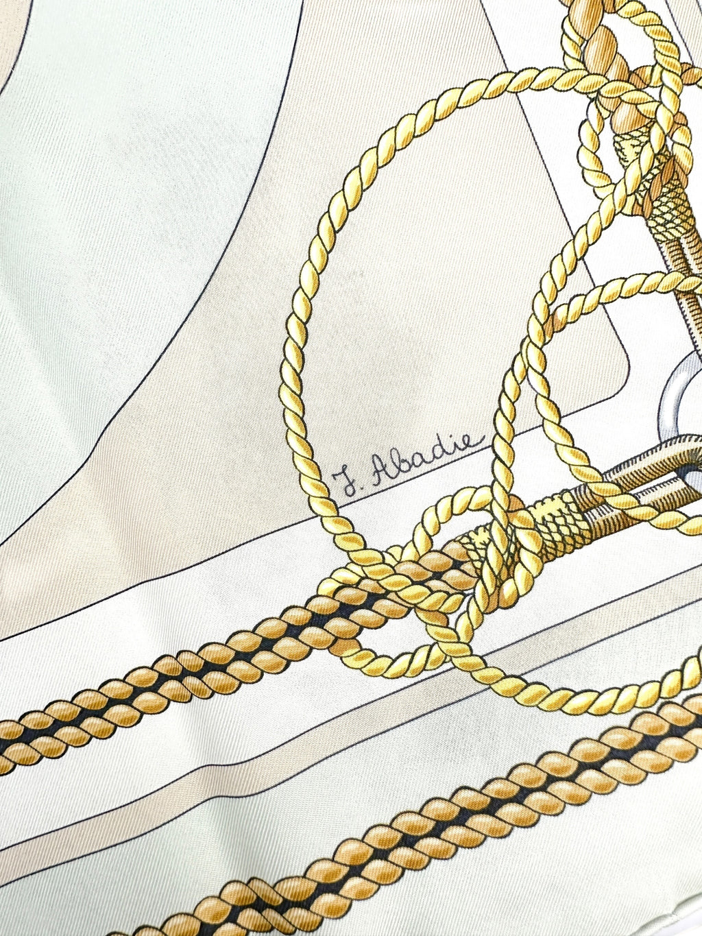 Hermes Chateaux D'Arriere Light Green 90cm Scarf