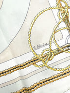 Hermes Chateaux D'Arriere Light Green 90cm Scarf