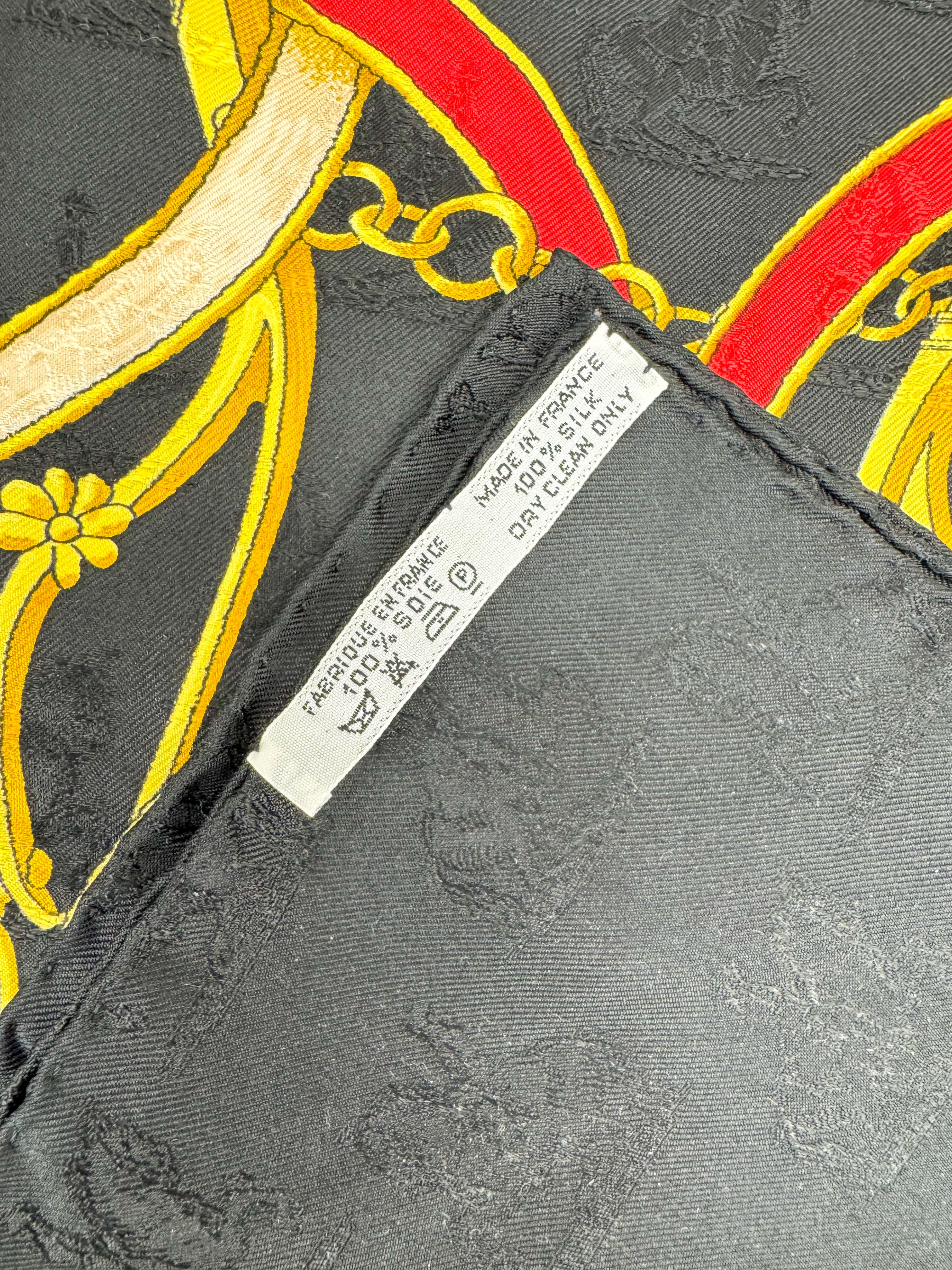 Hermès Black 90cm Scarf