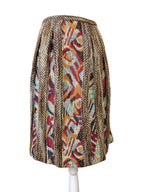 Missoni Brown/Blue Pleated Skirt Size 42