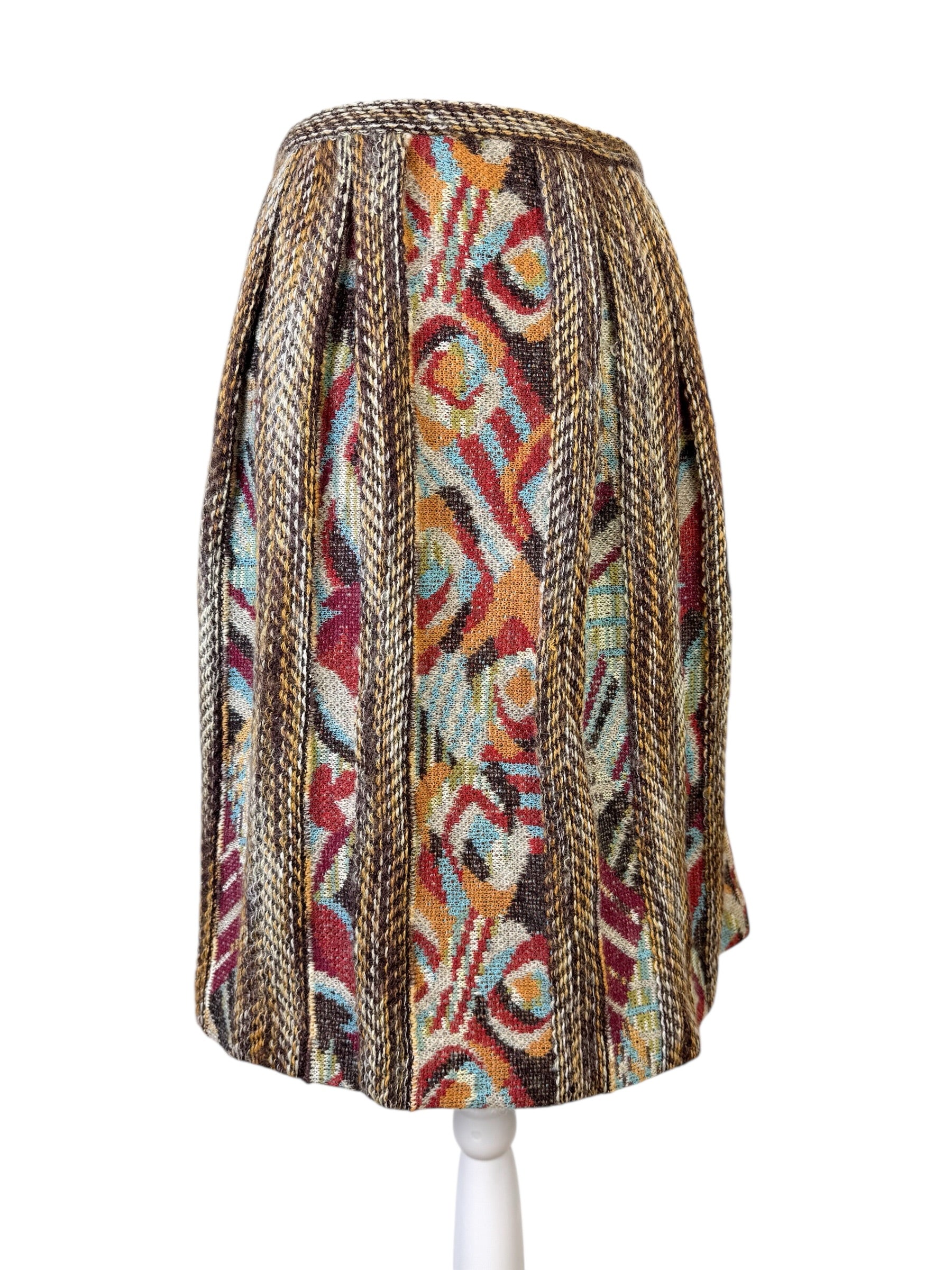 Missoni Brown/Blue Pleated Skirt Size 42