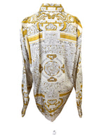Hermès Silk Animals of the Sun Print Blouse Men's Size 40