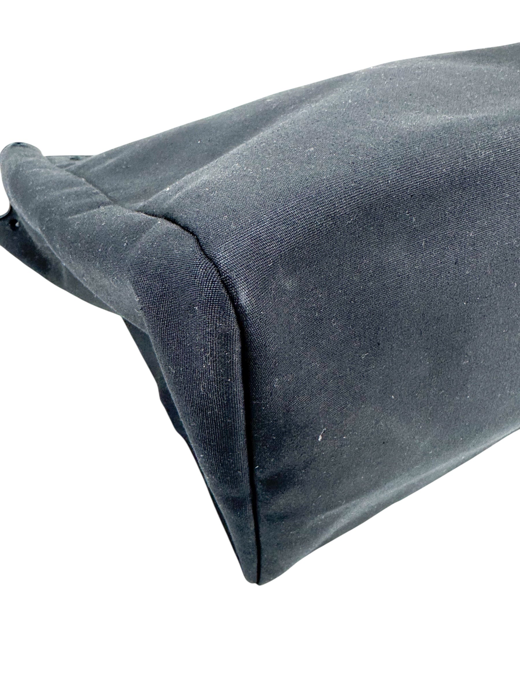 Hermès Black Toile and Leather XL Herbag W/ Spare Bag