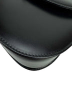 Gucci Vintage Medium Black Leather 1947 Bamboo Bag