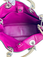 Christian Dior Beige Large Diorissimo Leather Bag W/ Pouch