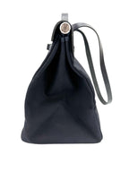 Hermès Black Toile and Leather XL Herbag W/ Spare Bag