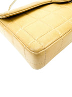 Chanel Beige Lambskin Chocolate Bar Shoulder Bag