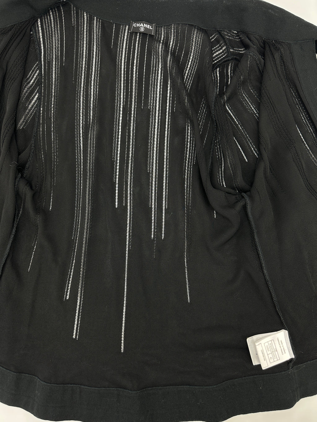 Chanel Black Cardigan w/ Bow Tie Size 42