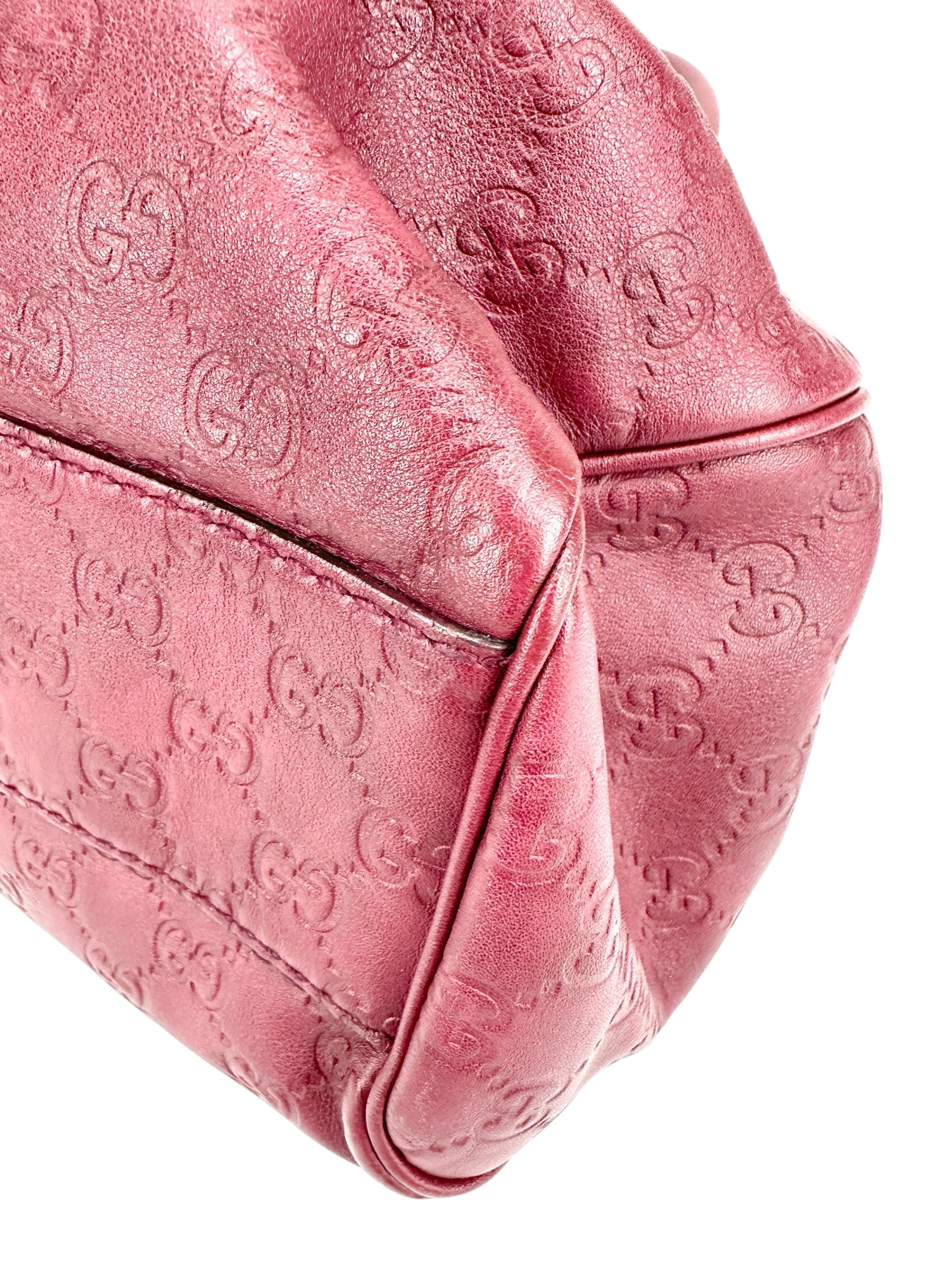 Gucci Magenta Guccissima Top Handle Bag