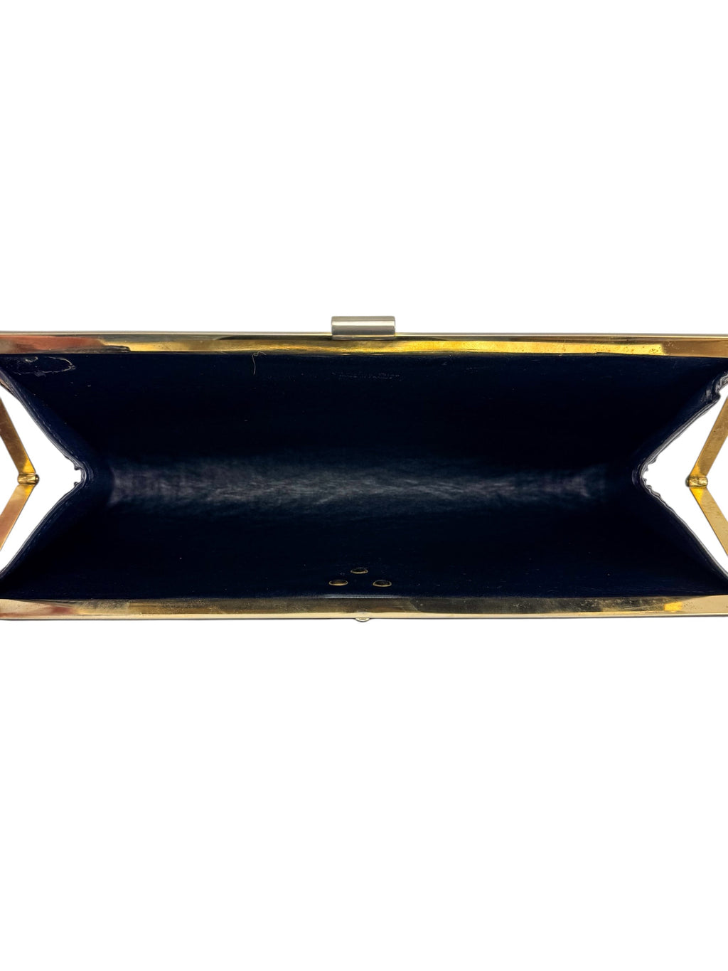 Christian Dior Vintage Blue Oblique French Lock Clutch