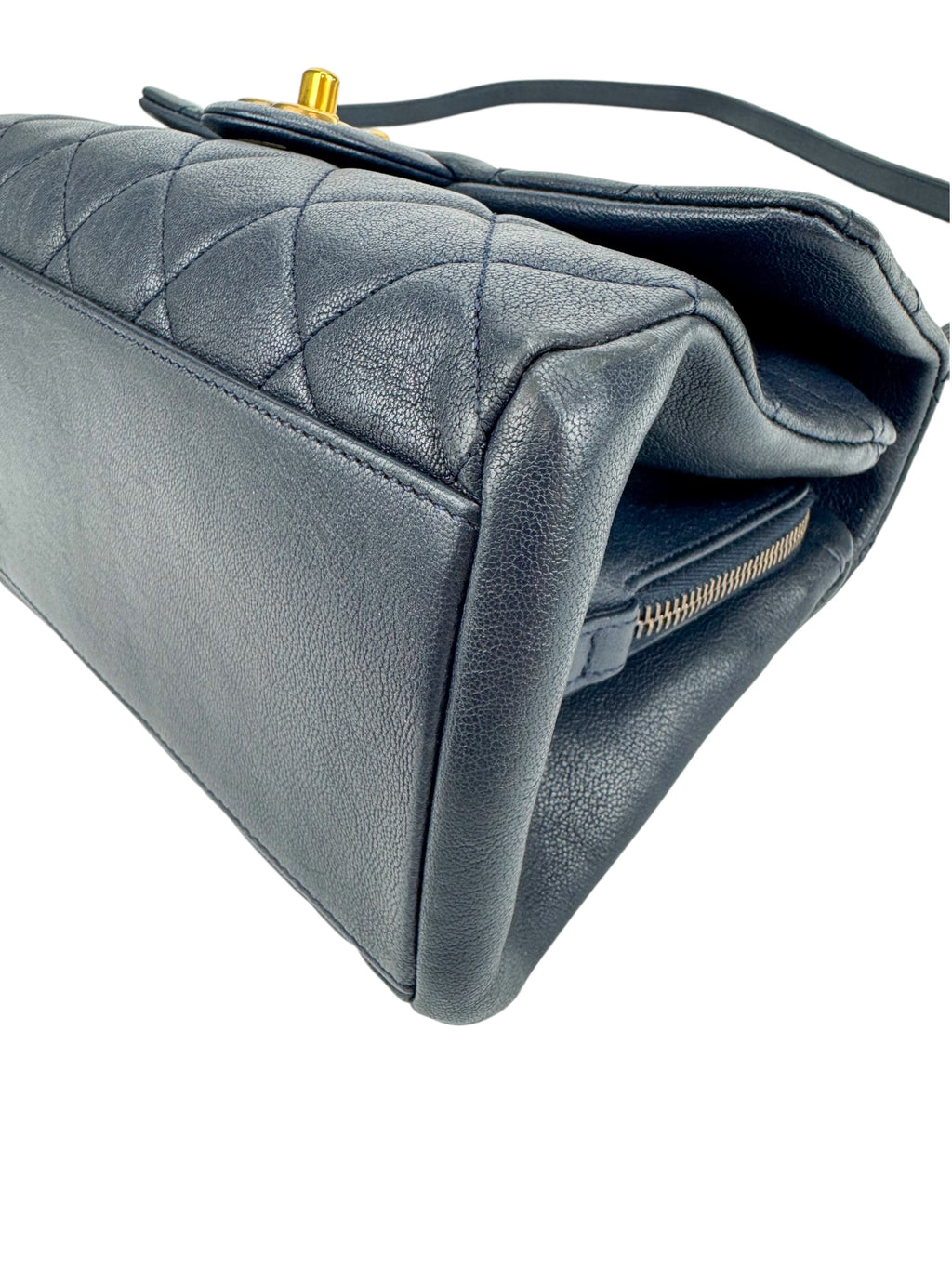 Chanel Navy Paris-Rome Trapezio Flap bag