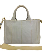 Prada Small Gray Canapa Tote