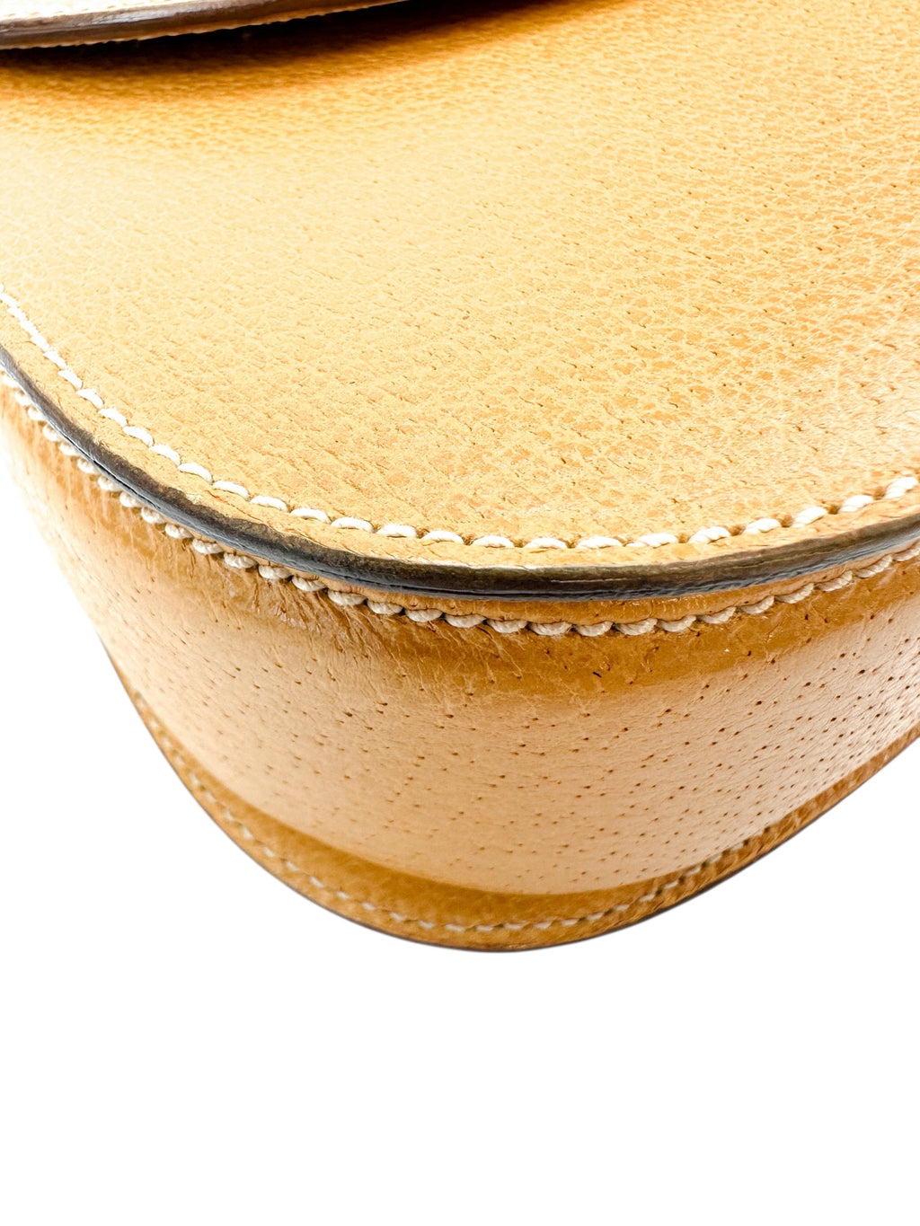 Gucci Small Beige Leather 1947 Bamboo Bag