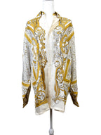 Hermès Silk Animals of the Sun Print Blouse Men's Size 40