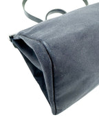 Hermès Black Toile and Leather XL Herbag W/ Spare Bag