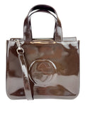 Gucci Brown Patent Interlocking GG Bag