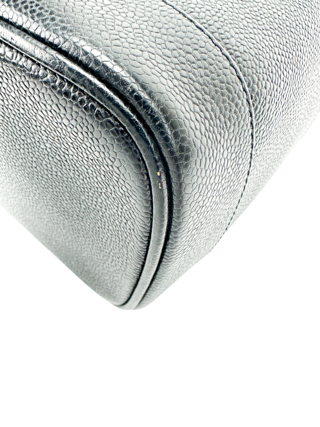 Chanel Vintage Tall Black Caviar Vanity Case