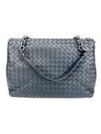 Bottega Veneta Navy Intrecciato Olympia Bag