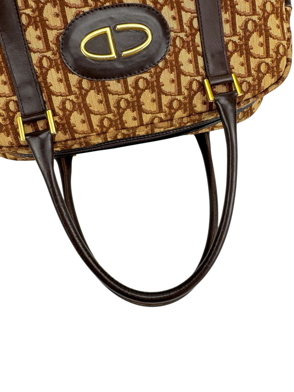 Christian Dior Beige Oblique Boston Bag