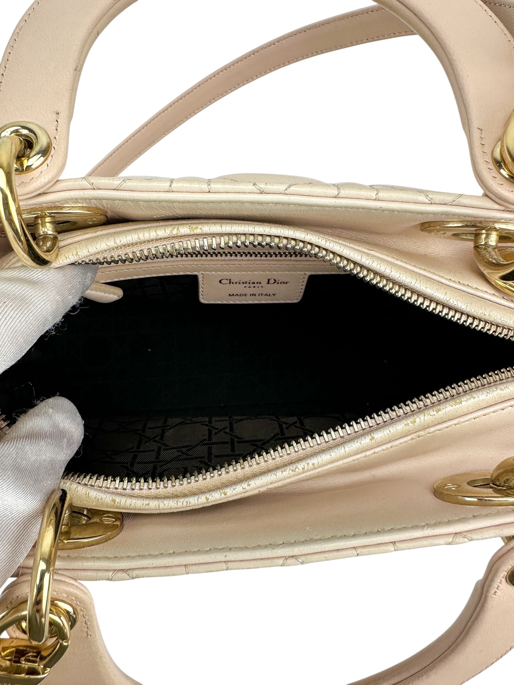 Christian Dior Pink Cannage Medium Lady Dior