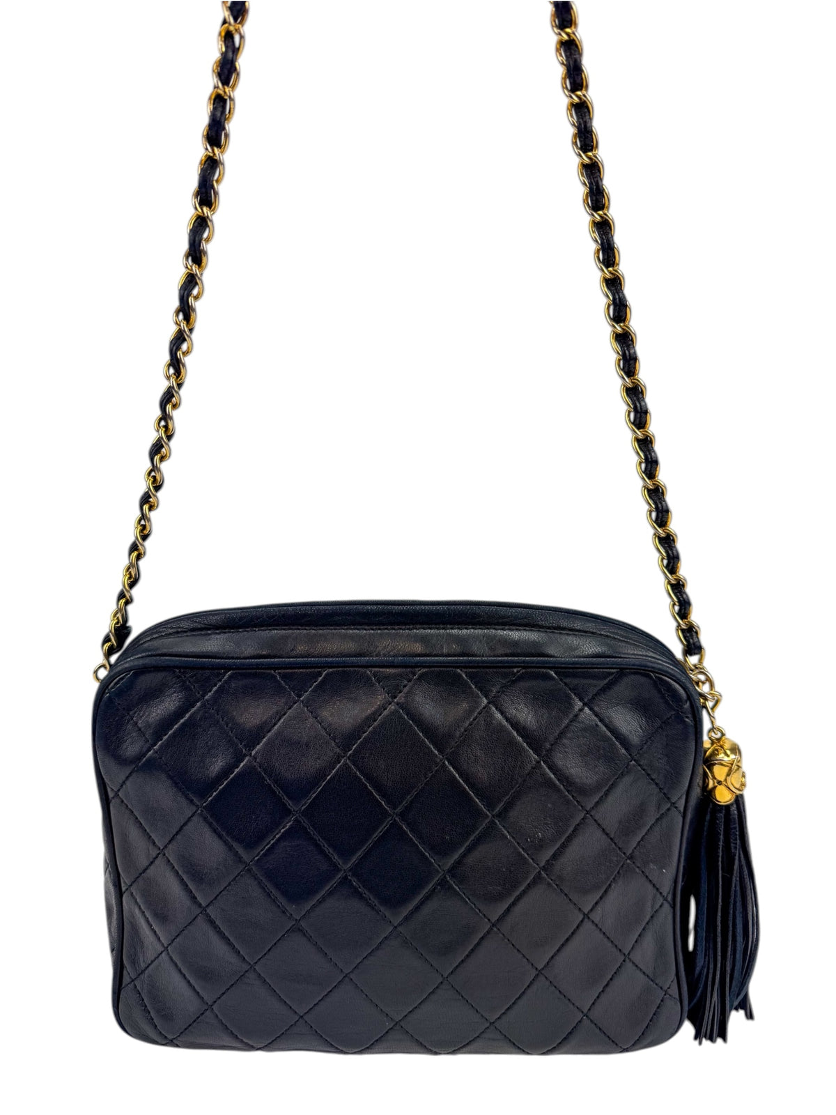 Chanel Vintage Black Quilted Camera Bag