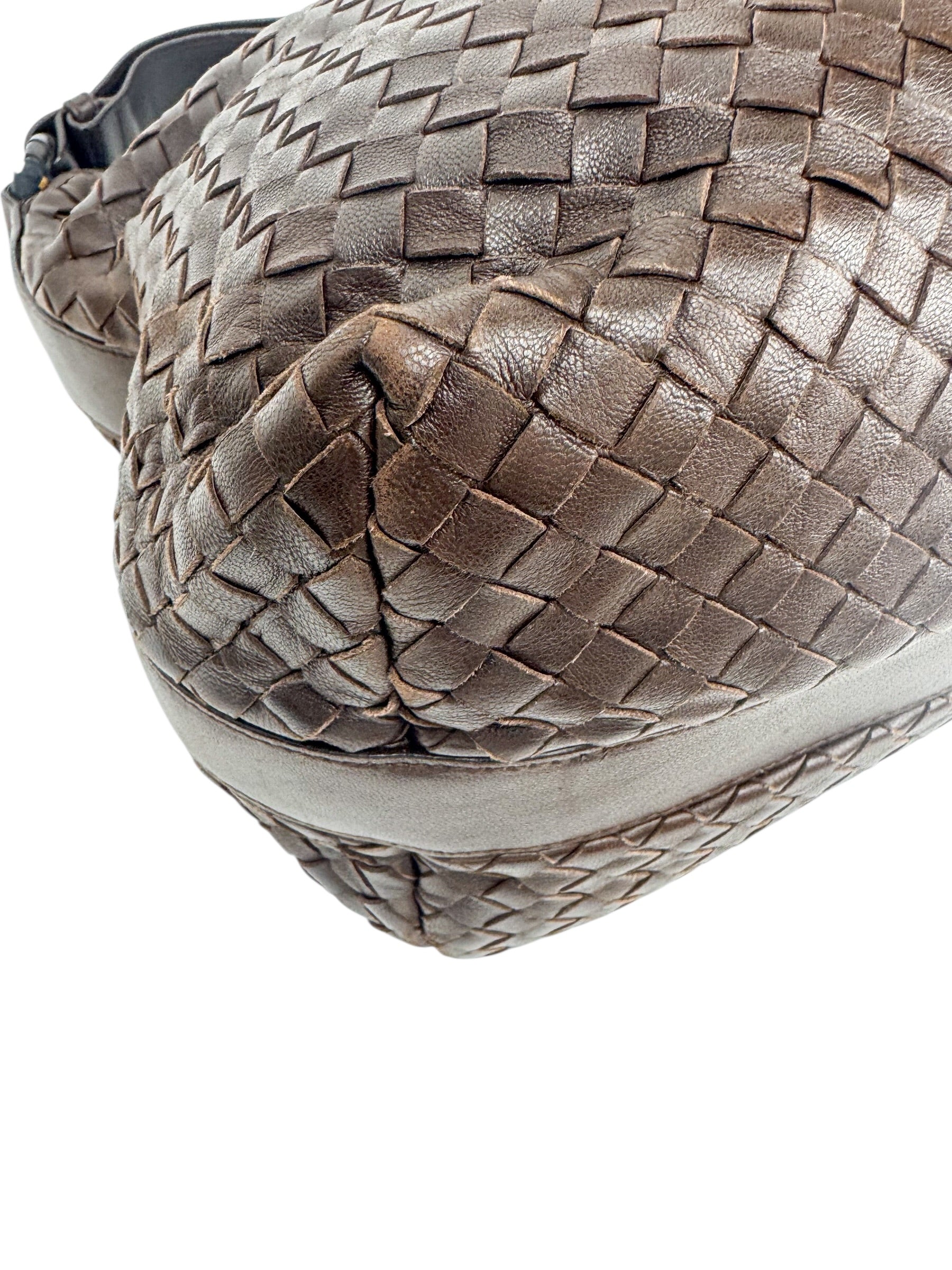 Bottega Veneta Brown Intrecciato Hobo Bag