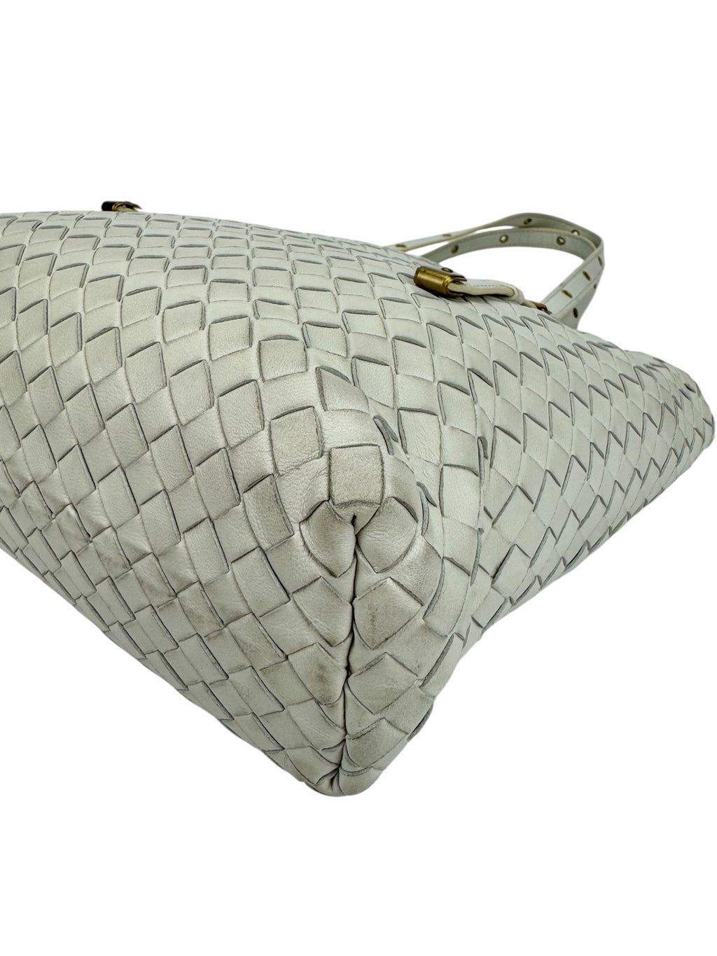 Bottega Veneta Ivory Intrecciato Tote Bag