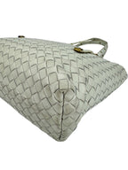 Bottega Veneta Ivory Intrecciato Tote Bag