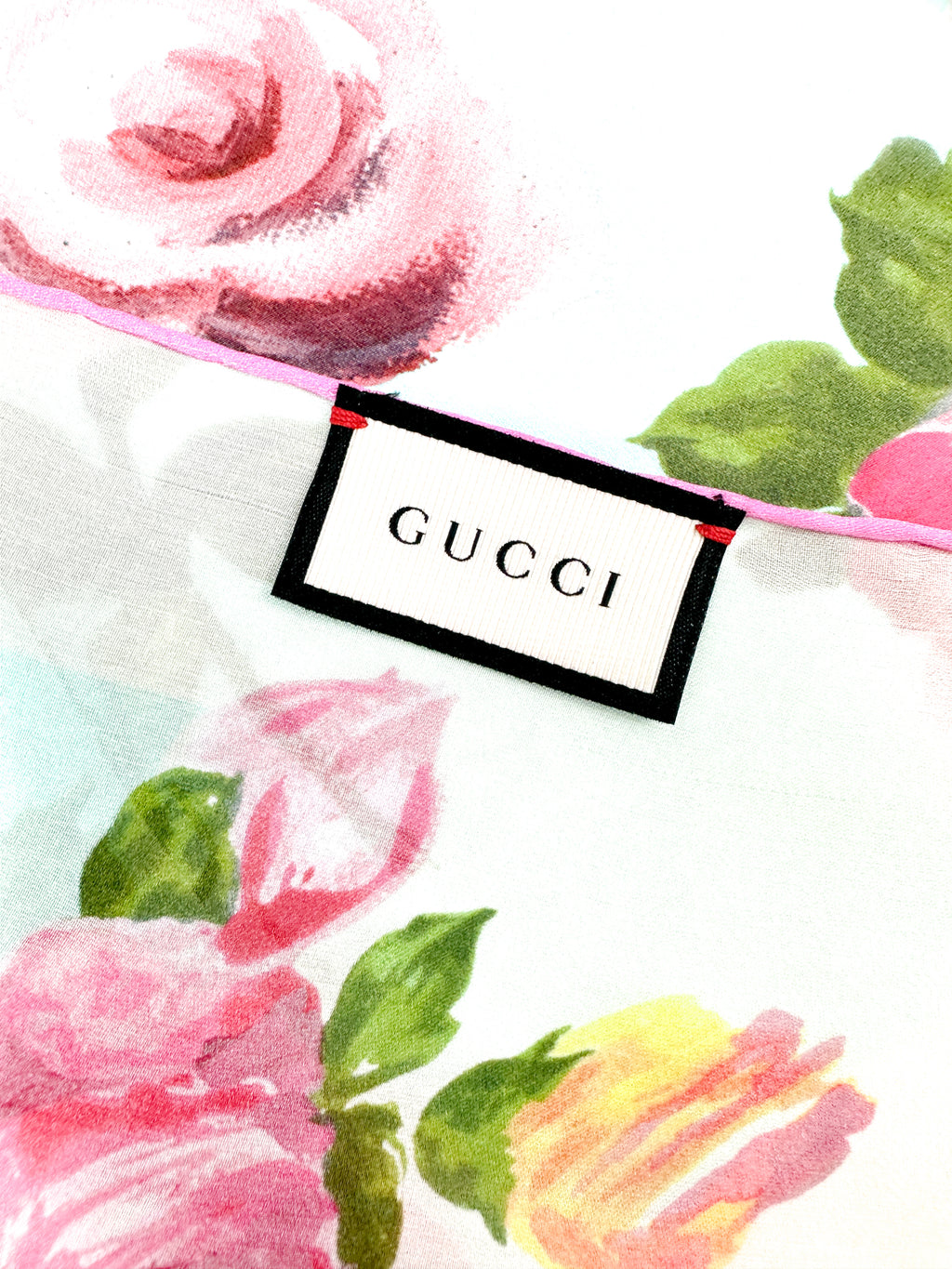 Gucci Floral and Bee 100% Silk Scarf/Shawl