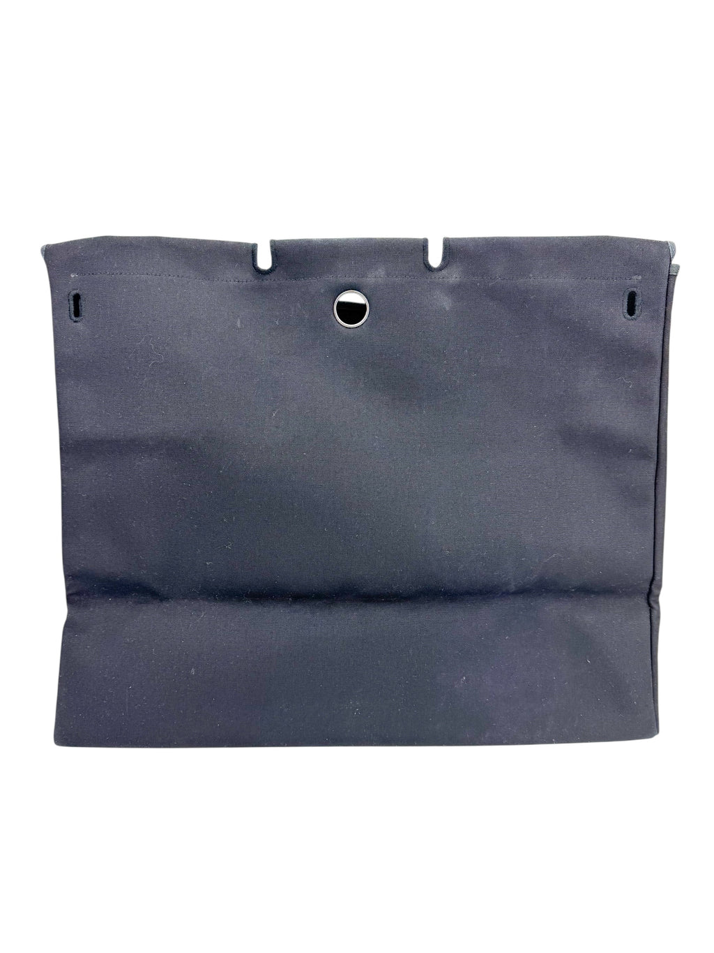 Hermès Black Toile and Leather XL Herbag W/ Spare Bag