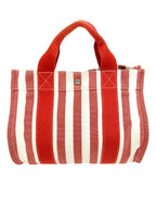 Hermès Red/Cream Stripe Cannes PM Tote