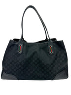Gucci Black Canvas Princy Tote Bag