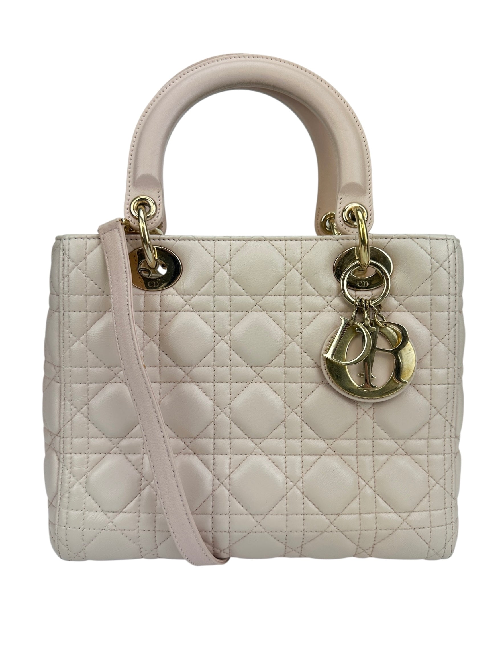 Christian Dior Pink Cannage Medium Lady Dior