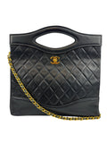 Chanel Vintage Black Quilted Lambskin 31